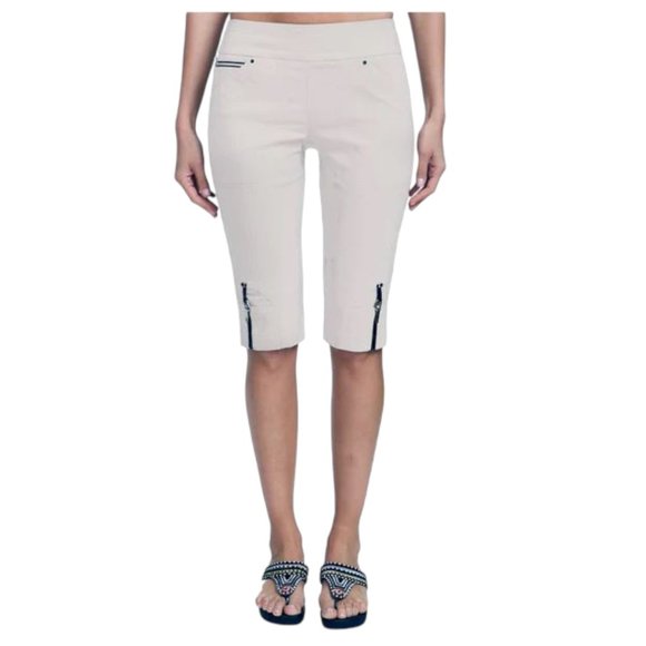 jamie sadock Pants - Jamie Sadock Women's size 10 Gray Skinny Pull-On 14" Knee Capri Pant